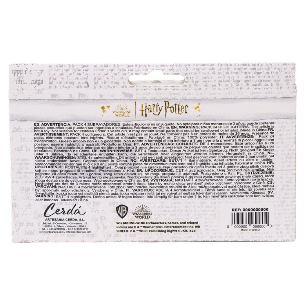 Fluoreszenzmarker-Set Harry Potter 4 Stücke Bunt