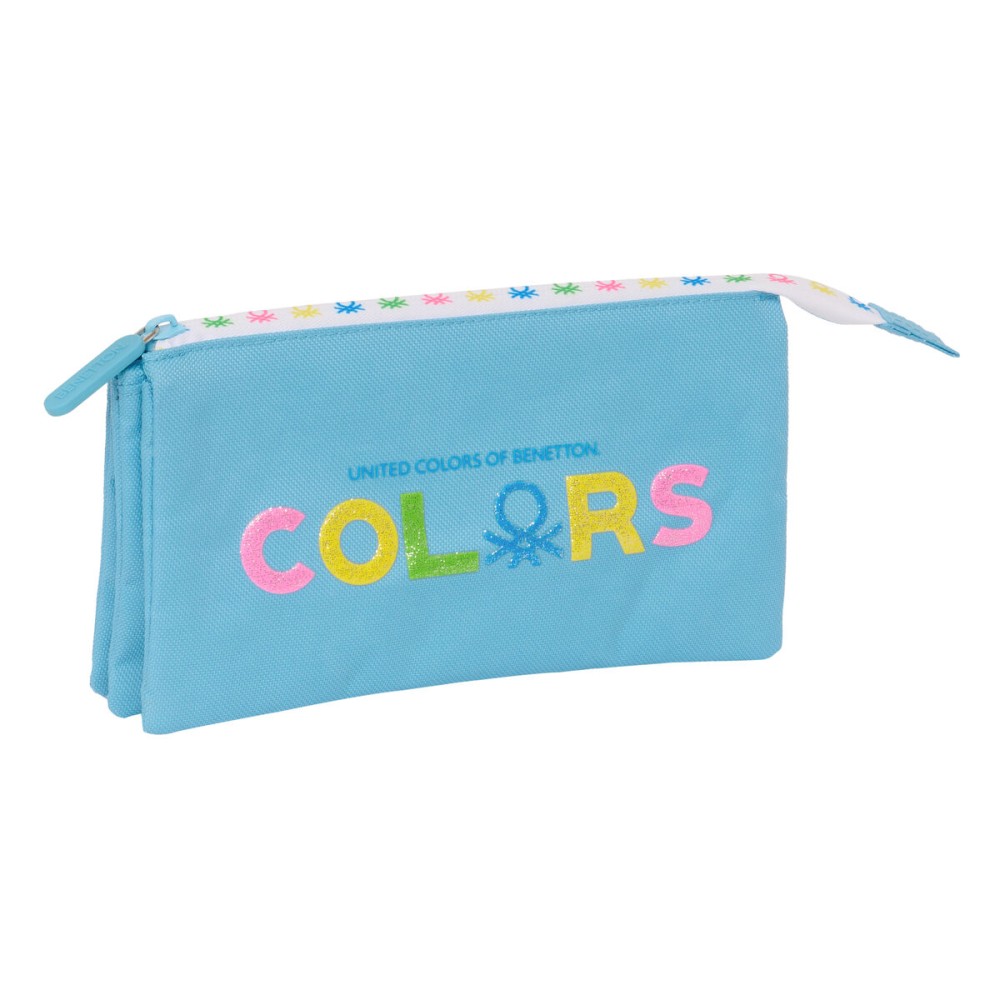 Triple Carry-all Benetton Spring Sky blue 22 x 12 x 3 cm