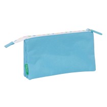 Dreifaches Mehrzweck-Etui Benetton Spring Himmelsblau 22 x 12 x 3 cm