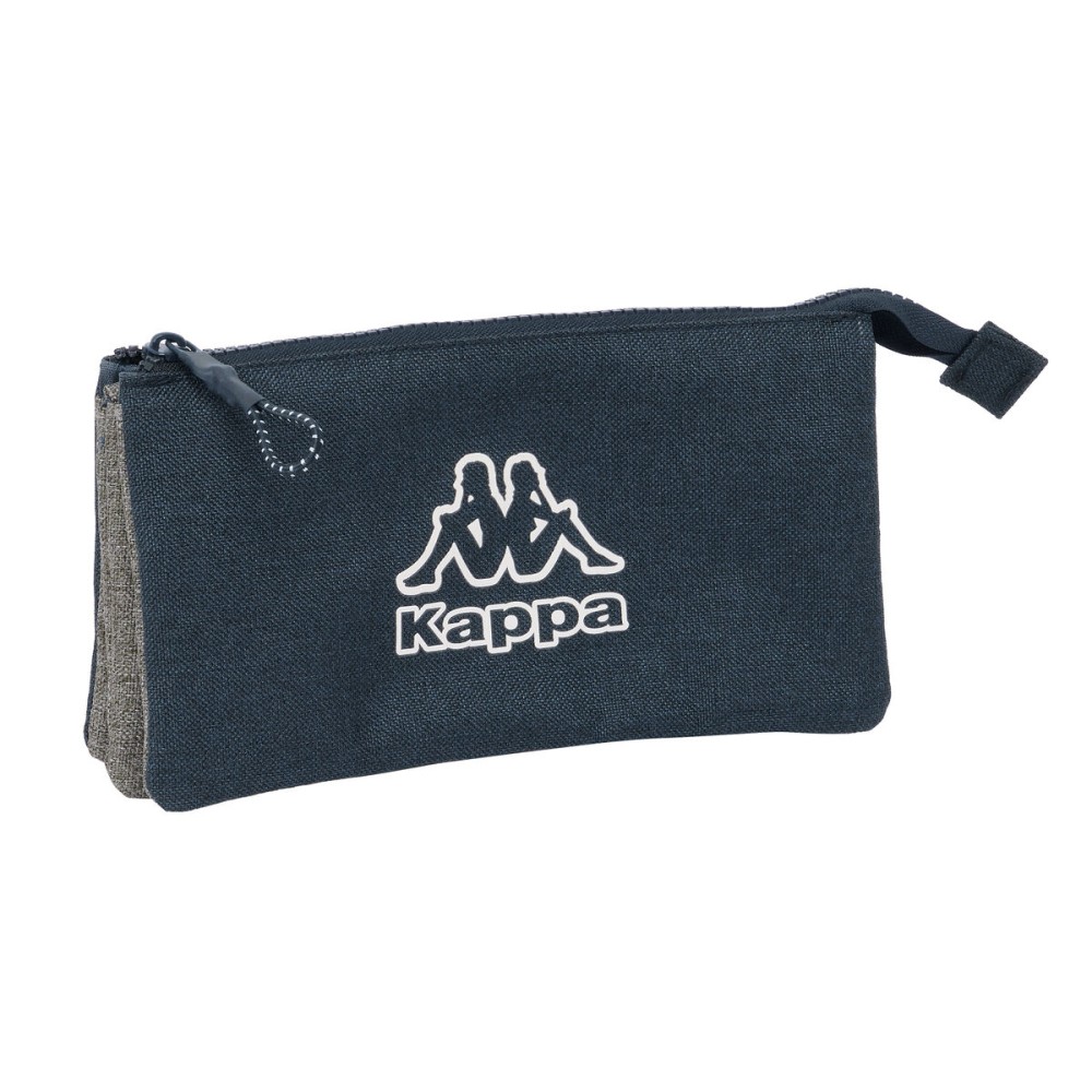 Dreifaches Mehrzweck-Etui Kappa Dark navy Grau Marineblau 22 x 12 x 3 cm