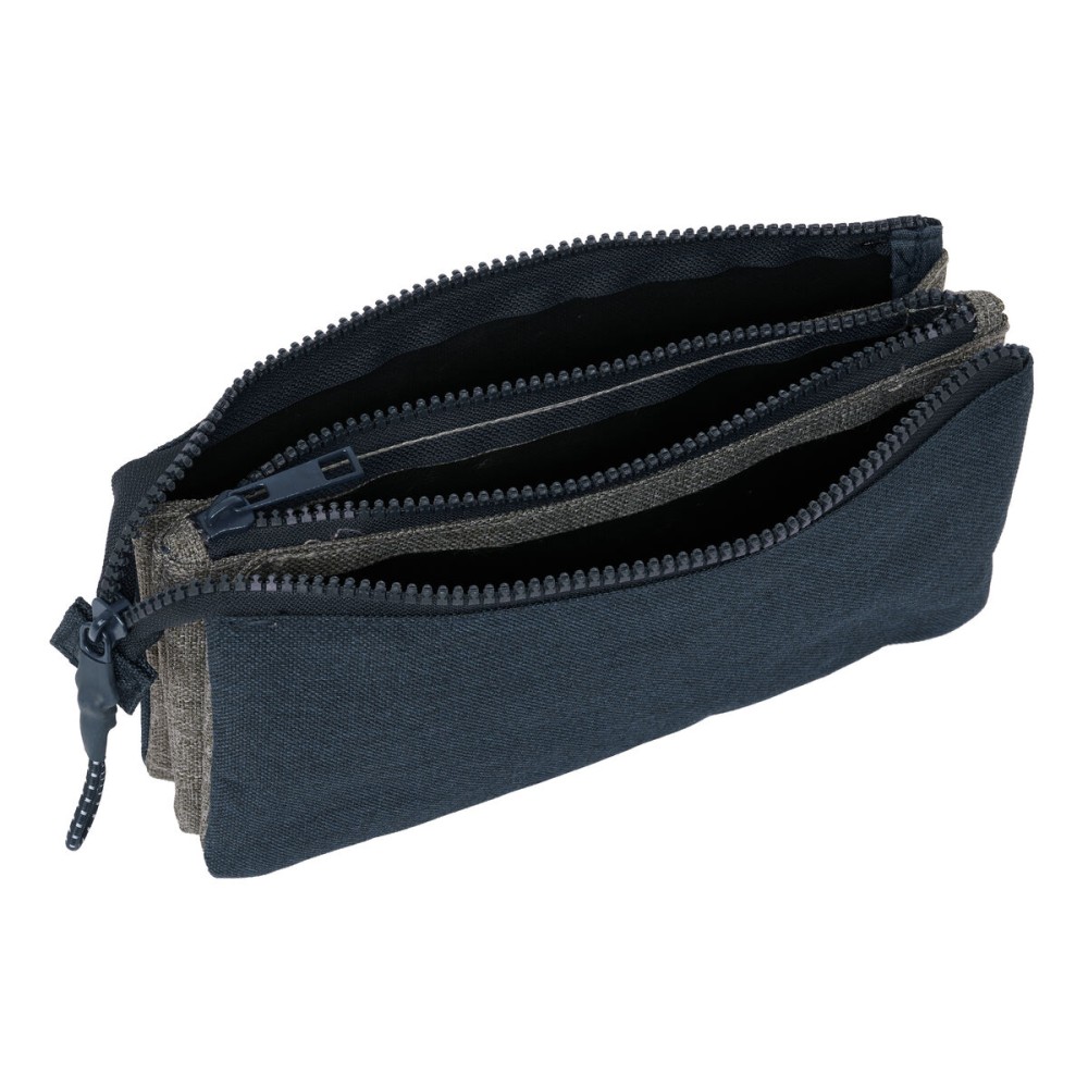 Dreifaches Mehrzweck-Etui Kappa Dark navy Grau Marineblau 22 x 12 x 3 cm