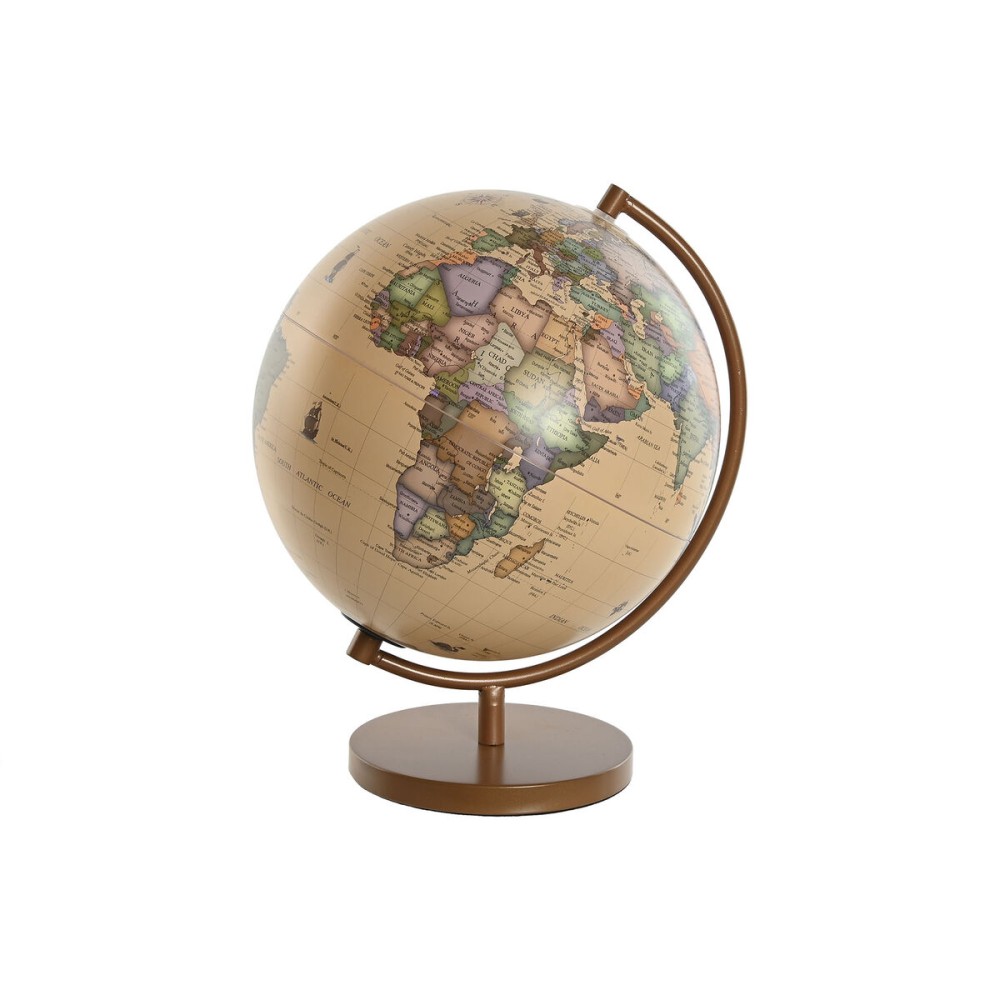 Globe terrestre Home ESPRIT Marron PVC 26 x 25 x 34 cm