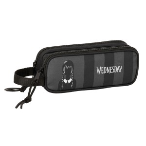 Trousse Fourre-Tout Double Wednesday Noir 21 x 8 x 6 cm