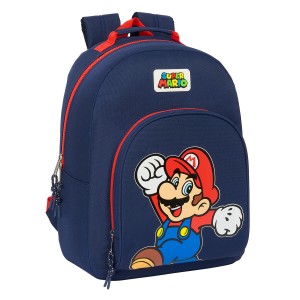 Schulrucksack Super Mario World Marineblau 32 x 42 x 15 cm