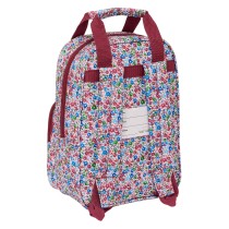 Schulrucksack Nait Nait Flores coimbra burdeos Burgunderrot 20 x 28 x 8 cm