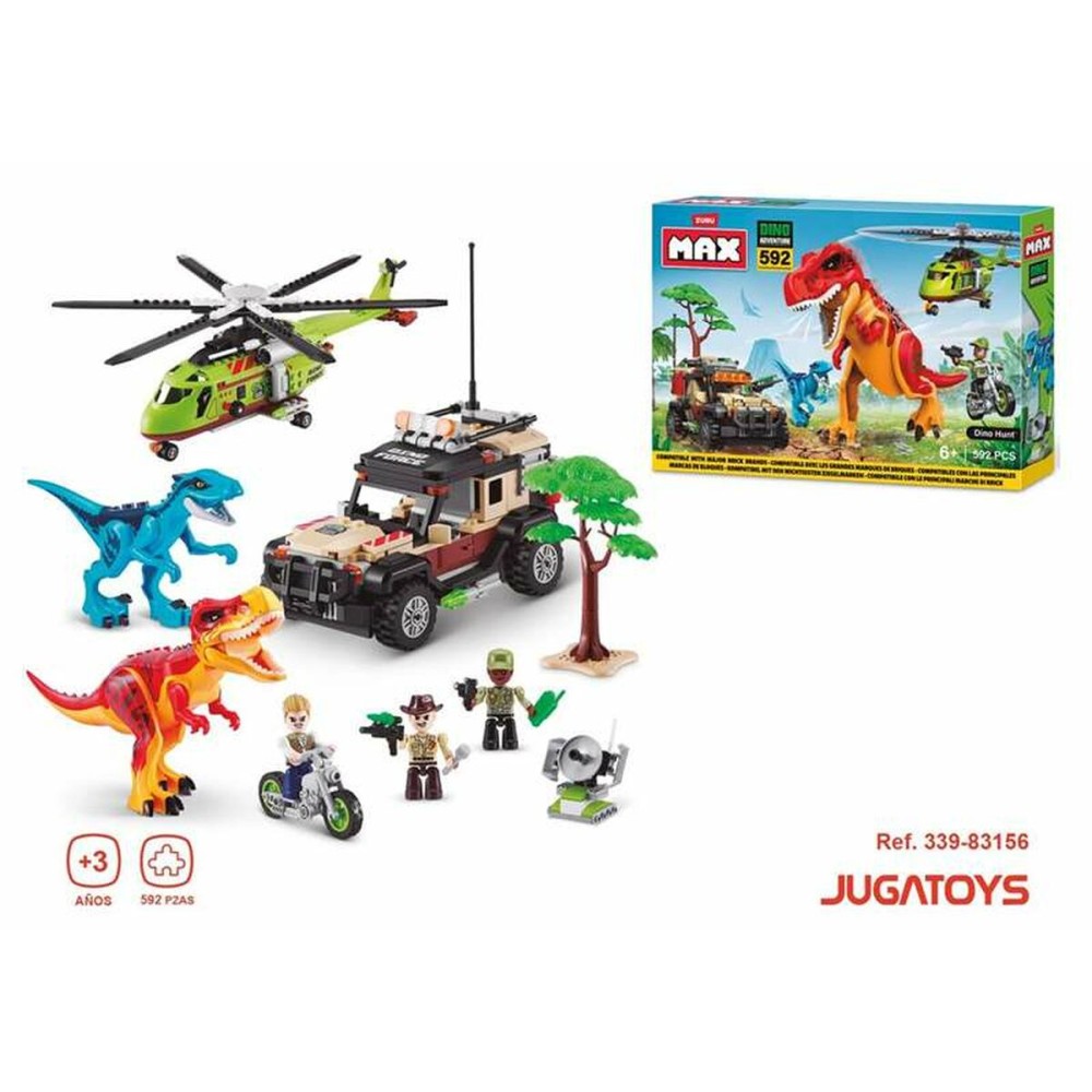 Jeu de construction + figurines Zuru Max Dino 33 x 48,3 x 7,6 cm 592 Pièces