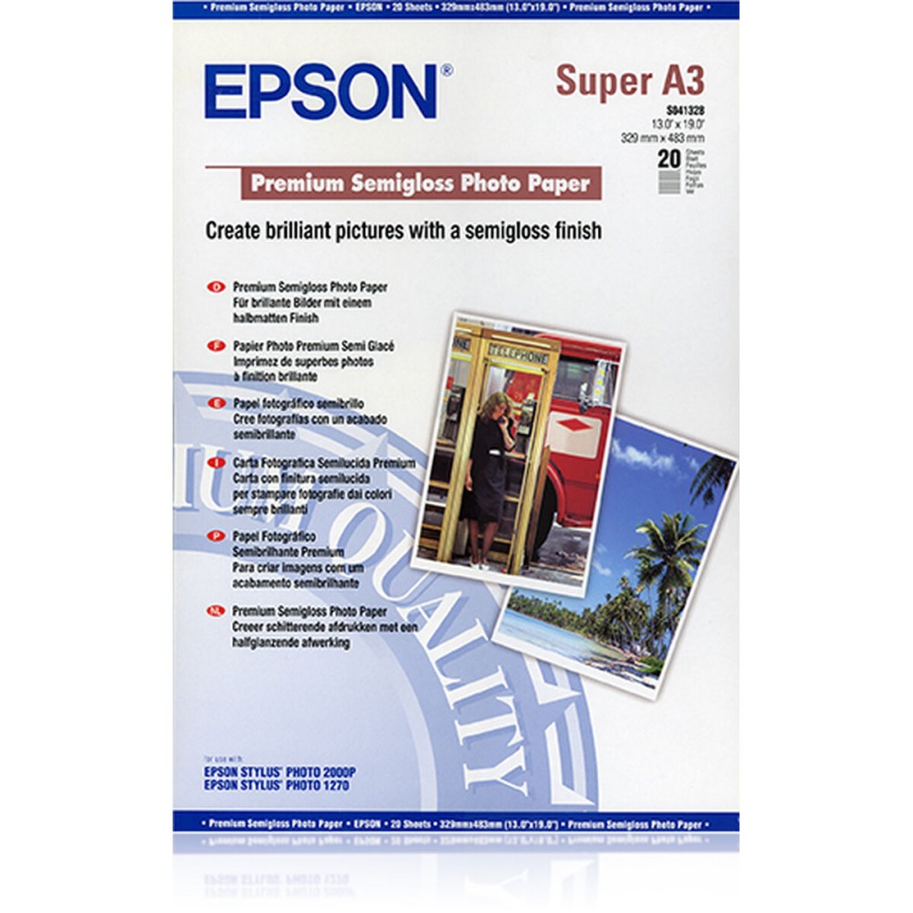 Satin Photo Paper Epson 2357142 A3 20 Sheets (1 Unit)