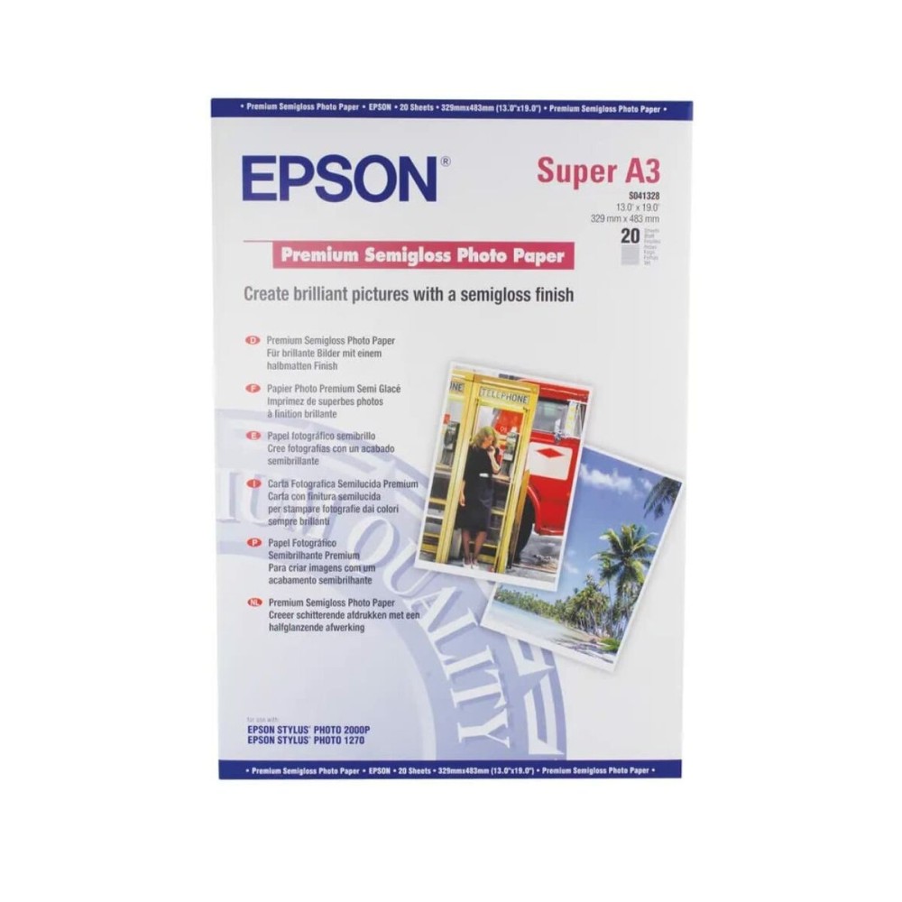 Satin Photo Paper Epson 2357142 A3 20 Sheets (1 Unit)