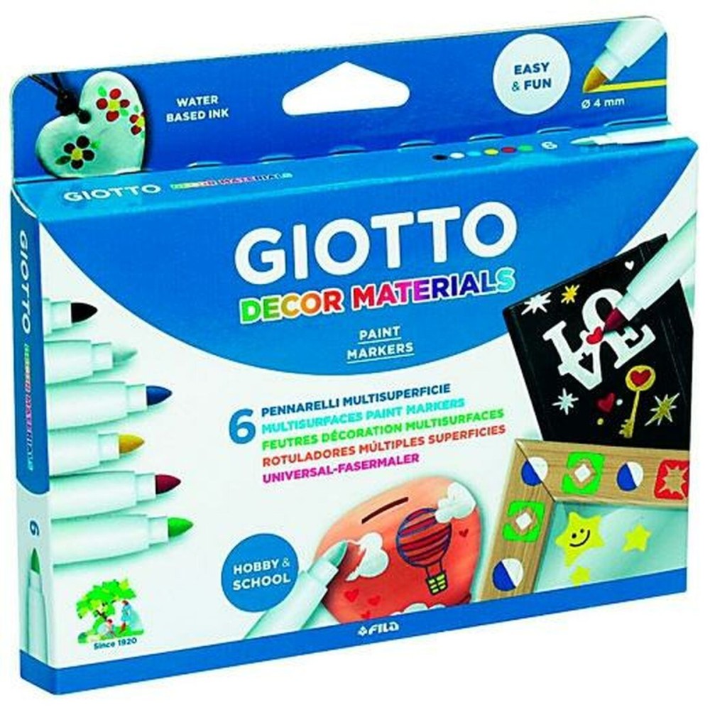 Set of Felt Tip Pens Giotto Multicolour 6 Pieces (6 Units)