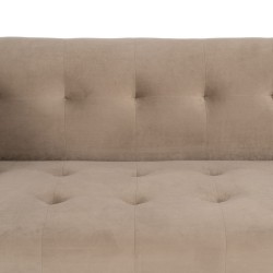 Sofa 156 x 81 x 72 cm Champagner synthetische Stoffe Holz Samt