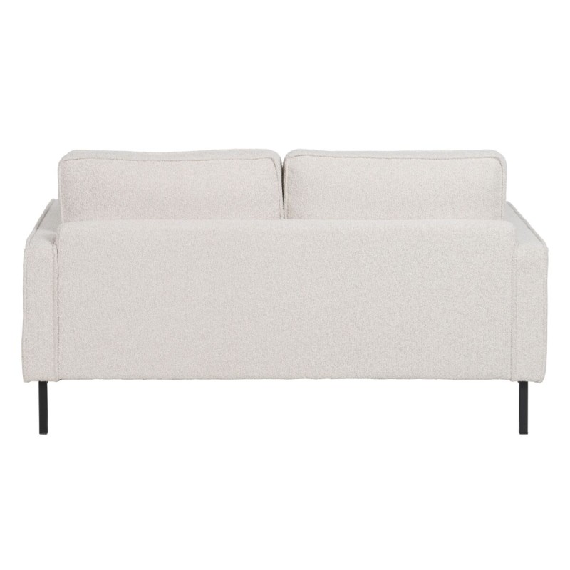 Sofa 163 x 87 x 90 cm Synthetic Fabric Beige Metal