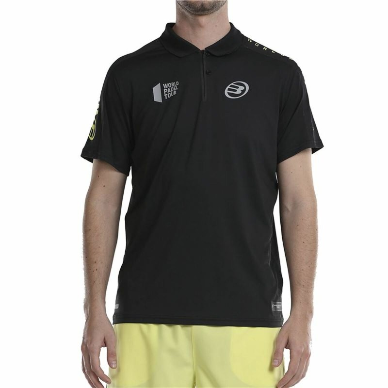 Herren Kurzarm-Poloshirt Bullpadel Liceo Paddel Schwarz