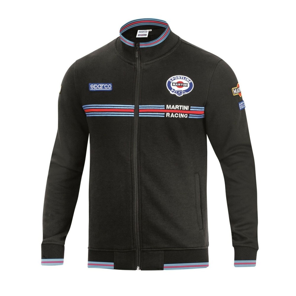 Herren Sweater mit Kapuze Sparco Martini Racing Schwarz