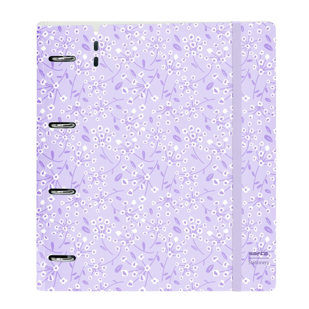 Ringbuch Safta Light purple flowers Lila 27 X 32 X 4 cm