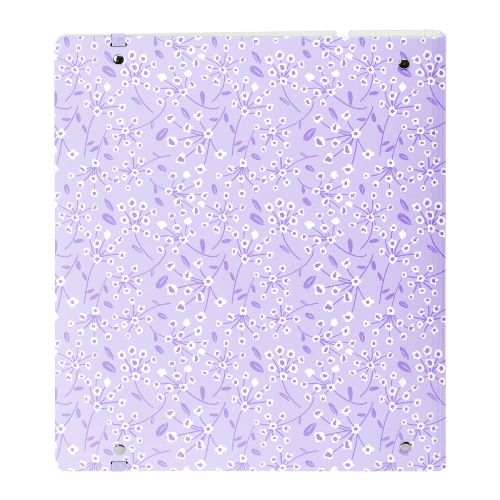 Ring binder Safta Light purple flowers Purple 27 X 32 X 4 cm