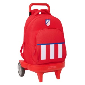 Schulrucksack mit Rädern Atlético Madrid Rot 33 x 45 x 22 cm