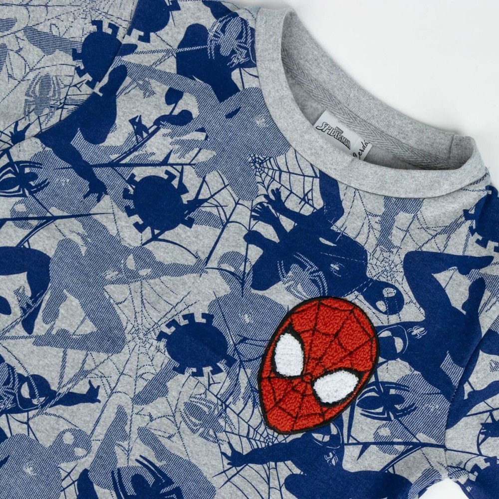 Jungen Sweater ohne Kapuze Spider-Man Grau