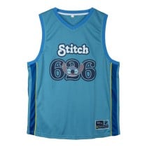 Basketball-T-Shirt Stitch Blau Unisex