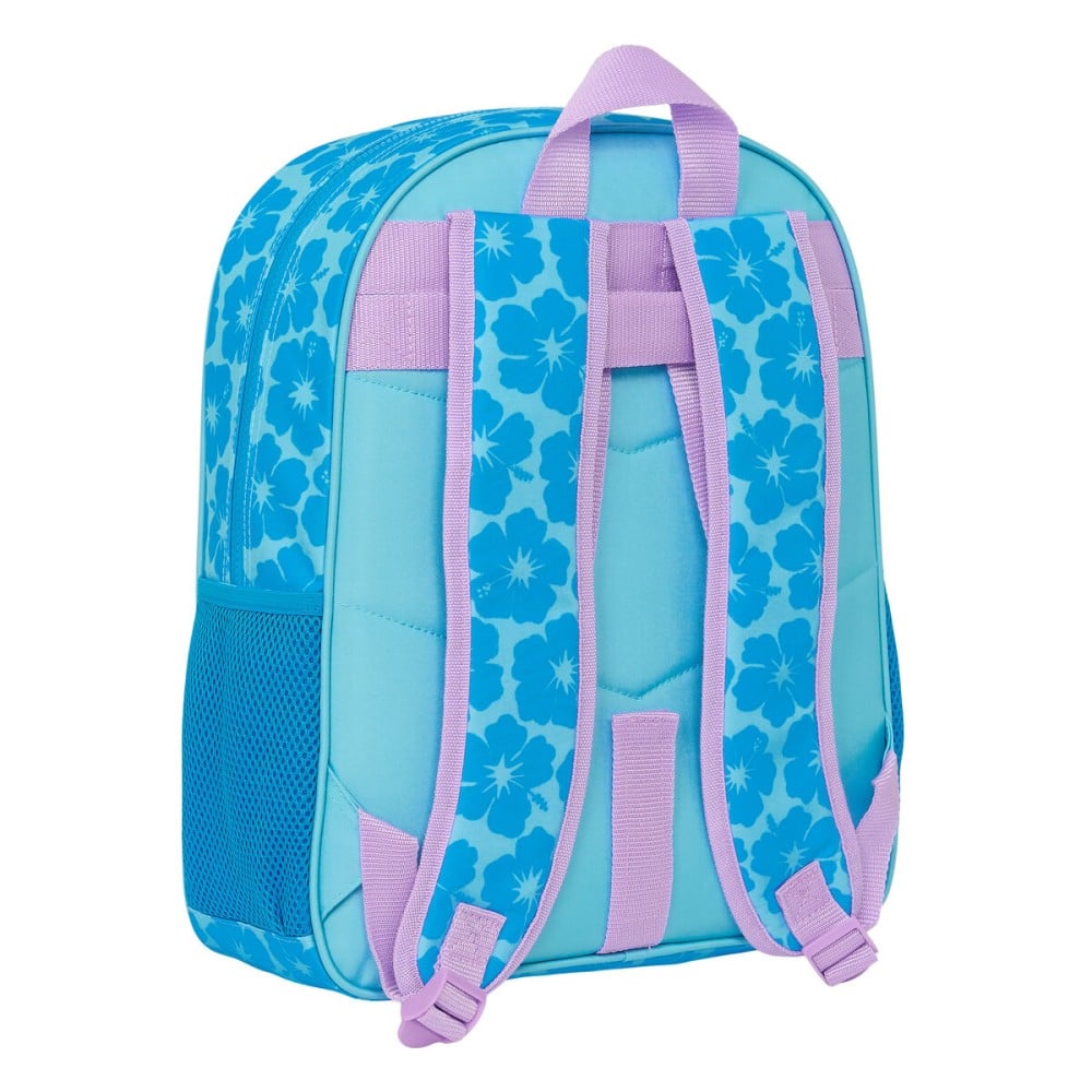 Schulrucksack Lilo & Stitch Hawaii Blau 32 x 38 x 12 cm