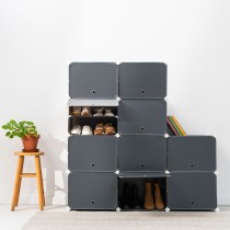 Portable Modular Shoe Cabinet InnovaGoods Grey