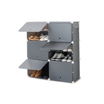 Portable Modular Shoe Cabinet InnovaGoods Grey