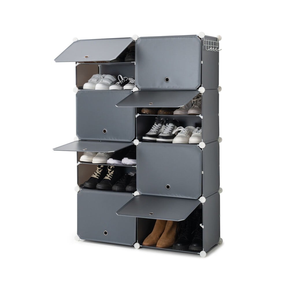 Portable Modular Shoe Cabinet InnovaGoods Grey