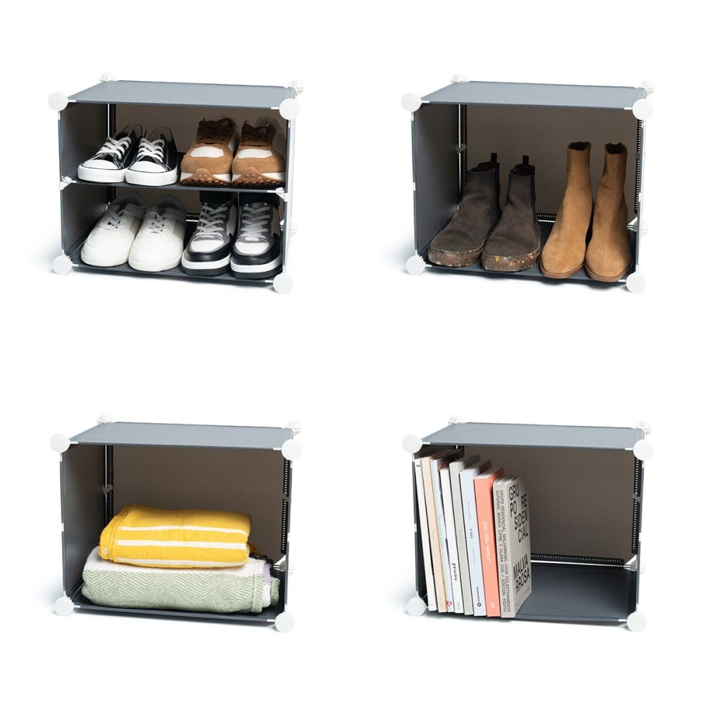 Portable Modular Shoe Cabinet InnovaGoods Grey