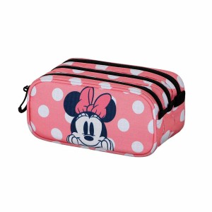 Trousse Fourre-Tout Triple Minnie Mouse Karactermania Rose