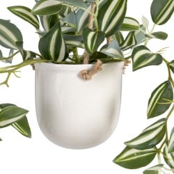 Decorative Plant 24 x 35 x 25 cm White Green PVC