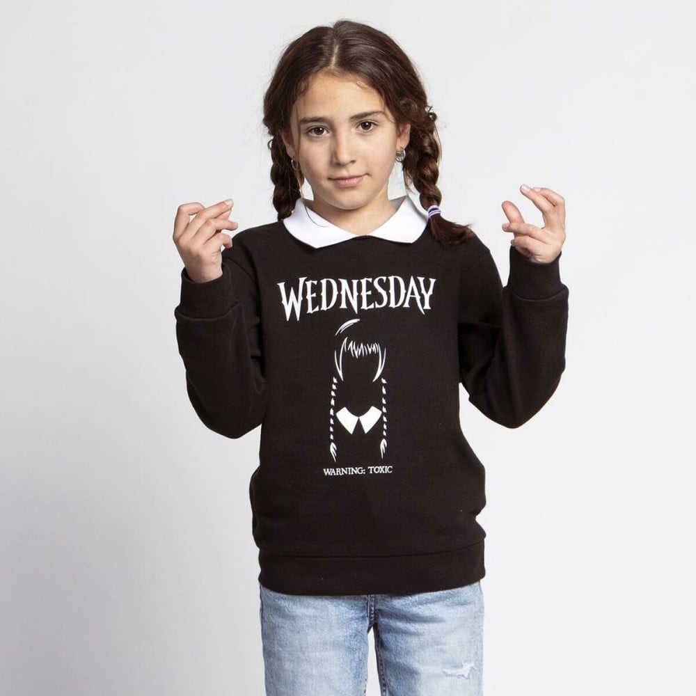 Sweat sans capuche enfant Wednesday Gris foncé