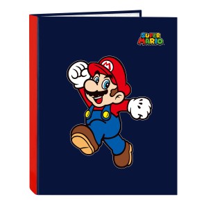 Ringbuch Super Mario World Marineblau A4 26.5 x 33 x 4 cm