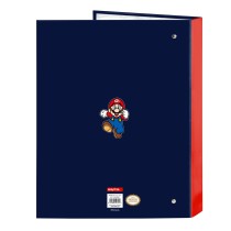 Ring binder Super Mario World Navy Blue A4 26.5 x 33 x 4 cm