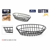 Breadbasket Quttin Metal Oval 23 x 16,5 x 5,5 cm (12 Units)