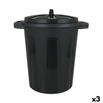 Poubelle Dem 100 L Noir 64 x 54 x 68 cm (3 Unités)