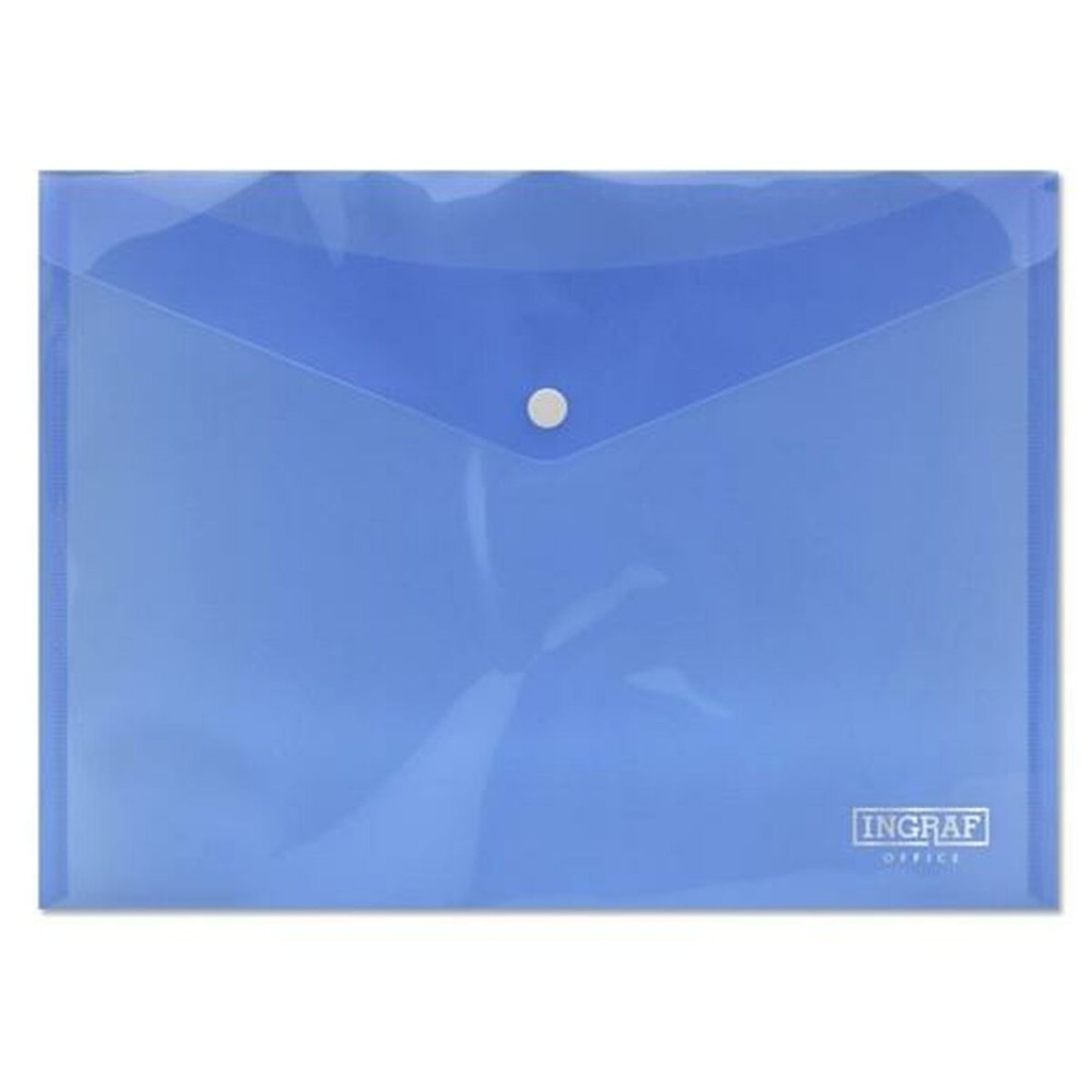 Porte-documents Ingraf Plastique Bleu Broche A4 (10 Unités)