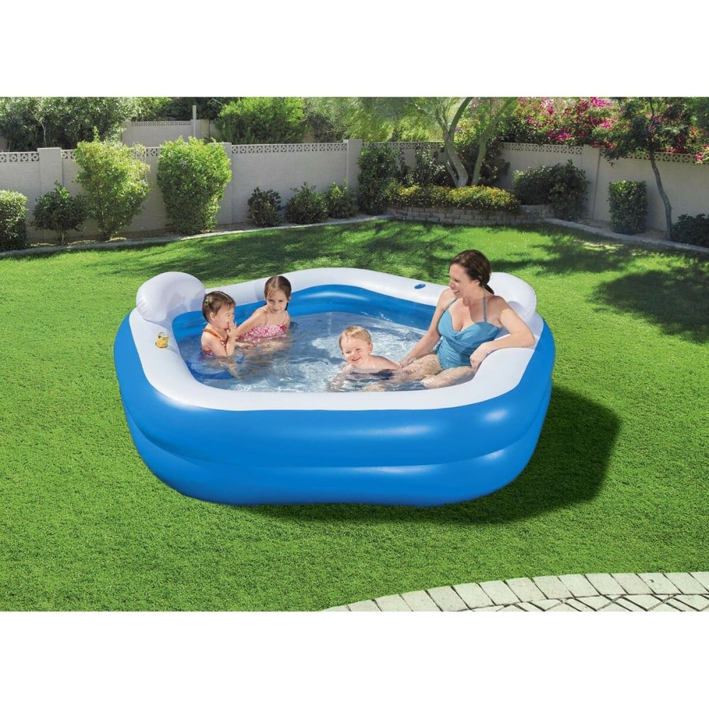 Bestway Aufblasbares Zweikammer-Schwimmbecken Family 213x206x69 cm +6 Jahre Garten 54153