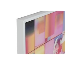 Painting Home ESPRIT Yellow Blue White Pink polystyrene Canvas Modern 94 x 4 x 123,5 cm (2 Units)