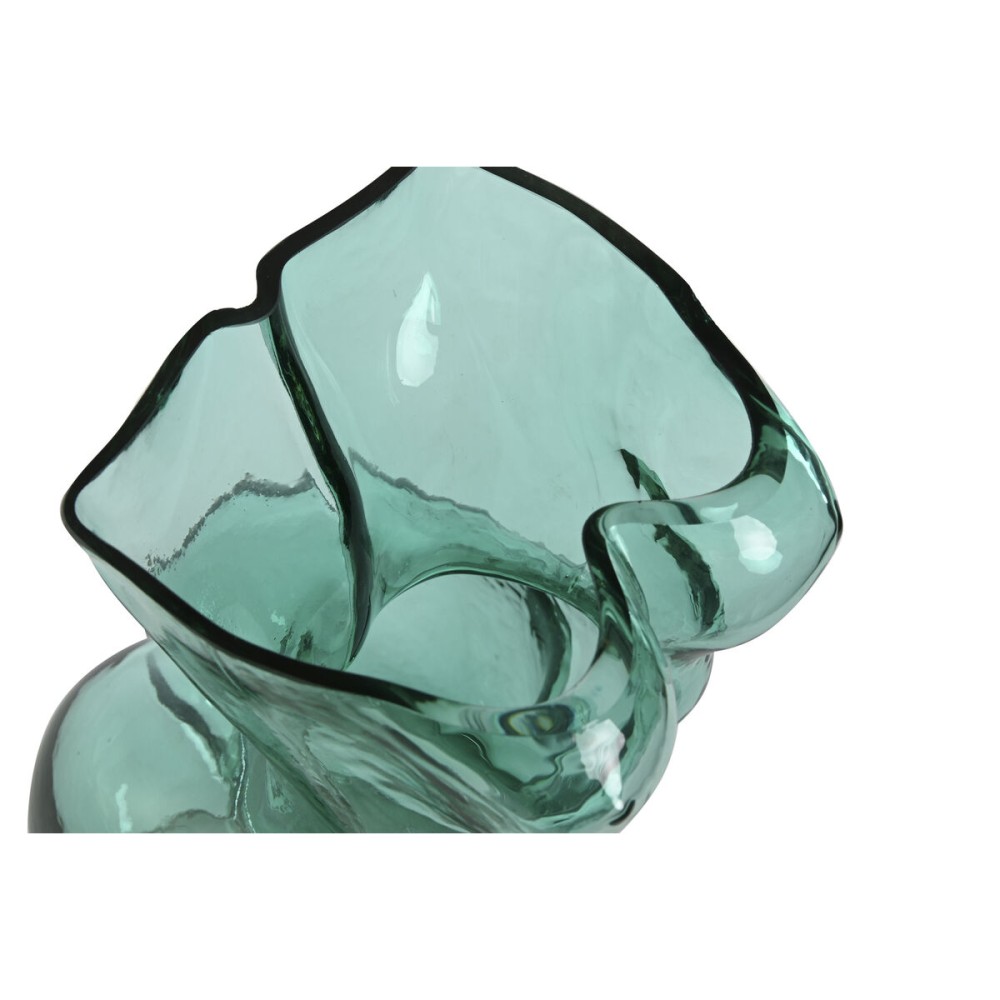 Vase Home ESPRIT Bleu Vert Verre 18 x 17 x 28 cm (2 Unités)