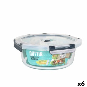 Lunchbox hermetisch Quttin kreisförmig 1,3 L (6 Stück)