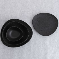 Bowl Bidasoa Fosil Black Ceramic Oval 14 x 12,4 x 4,8 cm (12 Units)