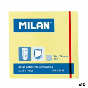 Sticky Notes Milan Yellow White 76 x 76 mm (10 Units)