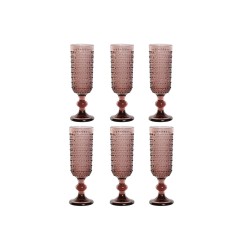 Set of cups Home ESPRIT Pink Crystal 150 ml (6 Units)