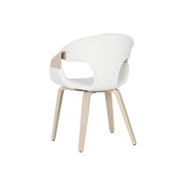 Chaise de Salle à Manger Home ESPRIT Blanc Polyester Bois 55,5 x 67,5 x 80,5 cm