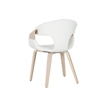 Dining Chair Home ESPRIT White Polyester Wood 55,5 x 67,5 x 80,5 cm