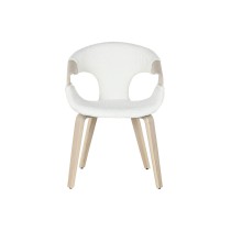 Dining Chair Home ESPRIT White Polyester Wood 55,5 x 67,5 x 80,5 cm