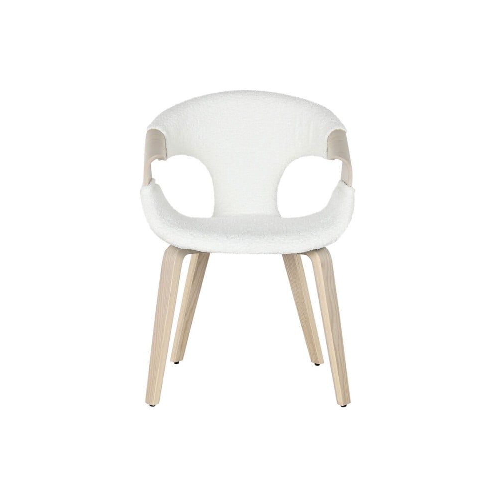 Chaise de Salle à Manger Home ESPRIT Blanc Polyester Bois 55,5 x 67,5 x 80,5 cm