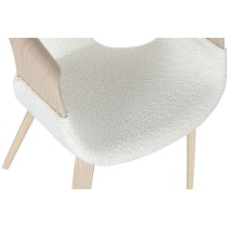 Dining Chair Home ESPRIT White Polyester Wood 55,5 x 67,5 x 80,5 cm