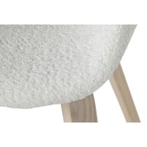 Chaise de Salle à Manger Home ESPRIT Blanc Polyester Bois 55,5 x 67,5 x 80,5 cm