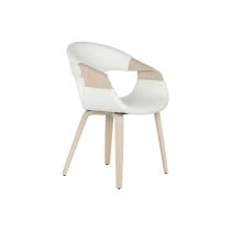 Chaise de Salle à Manger Home ESPRIT Blanc Polyester Bois 55,5 x 67,5 x 80,5 cm