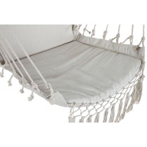 Garden chair Home ESPRIT White Natural Cotton Wood 90 x 50 x 130 cm